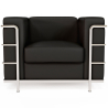 Buy Design Armchair - Upholstered in Vegan Leather - Bour Black 60657 - prices